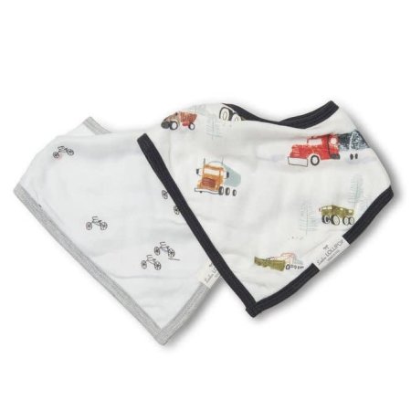 Muslin Bib 2 Pack - Happy Trucks