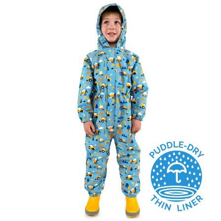 Puddle-Dry Waterproof Play Suit - Under Construction 1T