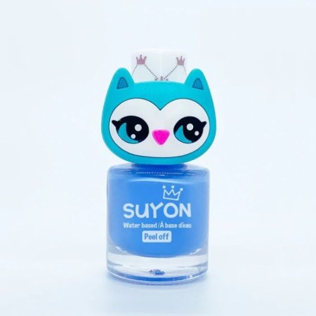 Peel Off Nail Blue With Owl Ring