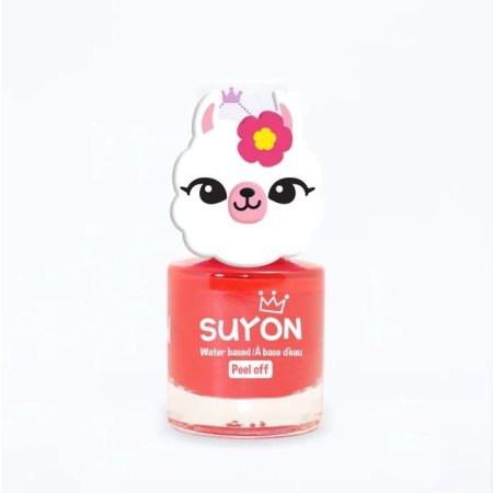 Peel Off Nail Bright Red with llama Ring