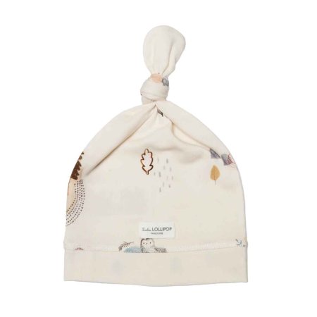 Top Knot Beanie Tencel - Cozy Forest 0 - 6 months