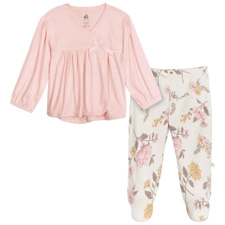 Just Born 2 Piece Baby Girls Vintage Floral Take Me Home Set
