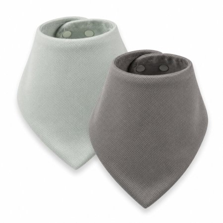 Tiny Twinkle	Kaffle Bandana Bib 2 Pack - Aqua/Grey TT1002	810158515048 Tjskids.com