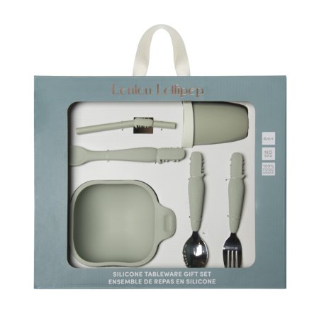 Loulou Lollipop Kid's Tableware Gift Set - Aligator	IND-KSET-001-SAG	825754033001 Tjskids.com