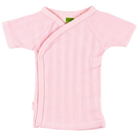 Kushie Everyday Layette Short Sleeve Wrap Tee - Pink Preemie