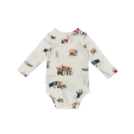 Loulou Lollipop Long Sleeve Bodysuit In Tencel - Happy Trucks Tjskids.com