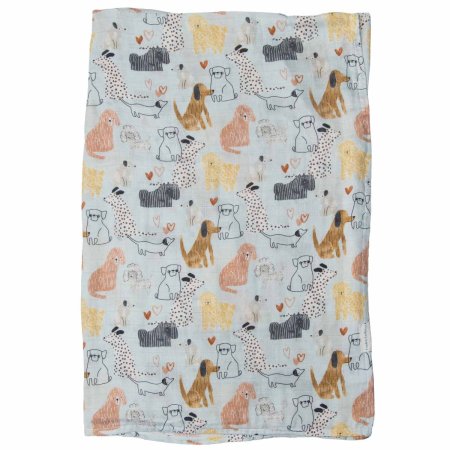 Loulou Lollipop Muslin Swaddle Blanket - Honey Puppies