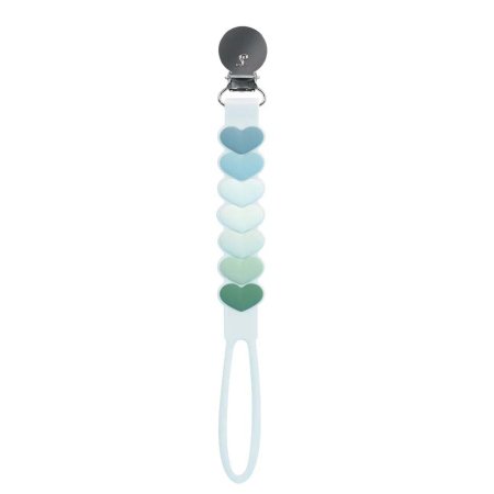 Loulou Lollipop Silicone Pacifier Clip - Beadless Sweetheart Blue