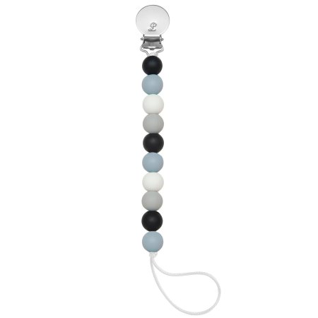 Loulou Lollipop Silicone Pacifier Clip - Lolli - Black Blue