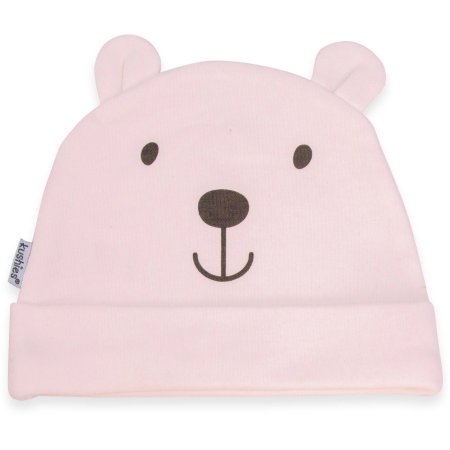 Kushies Baby Hat w/Ears Cotton/Lycra  03m - Pink	A35103233 Tjskids.com