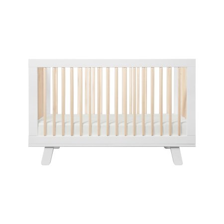 Hudson 3 in 1 Crib with Toddler Rail White Washed Natural