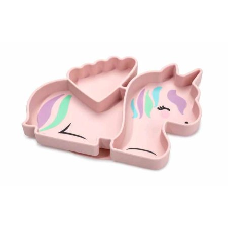 Melii Silicone Divided Plate - Unicorn