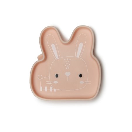 Silicone Snack Plate - Bunny/Blush Pink