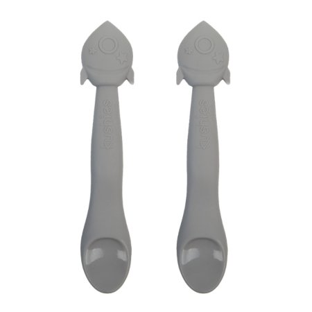 Kushies	Silicone Spoon 2 Pack - Loose Grey	F103B01LOOSE 64408641067 Tjskids.com