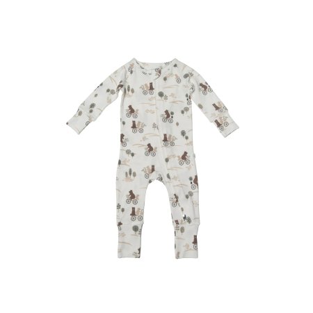 Loulou Lollipop	Tencel Sleeper - Bears on Bikes 6 - 12 months	BA1002U-BOB-3 825754035876 Tjskids.com 
