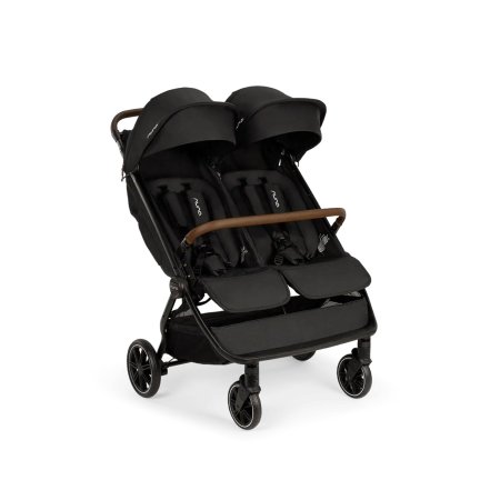 Nuna TRVL DUBL Stroller - Caviar ST19800CVR	8721094504725 Tjskids.com