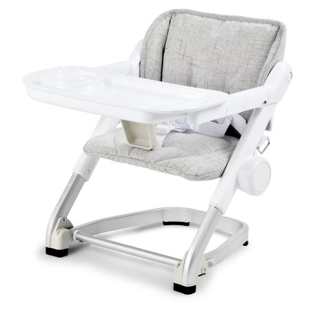 Booster White with Seat Pad - Shadow Grey