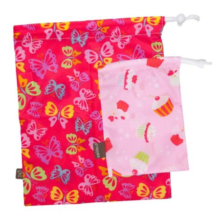 Kushies	Waterproof Wet Bag 2 Pack Large - Girl C3010G01 Tjskids.com