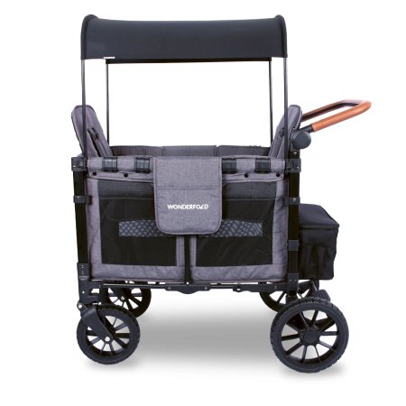 W2 LUXE Premium Double Stroller - Charcoal Gray