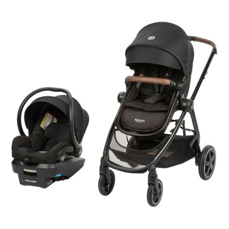 Maxi Cosi Zelia Luxe 5-in-1 Modular Travel System - Basalt Black 01363CBLJ 884392003586 Tjskids.com