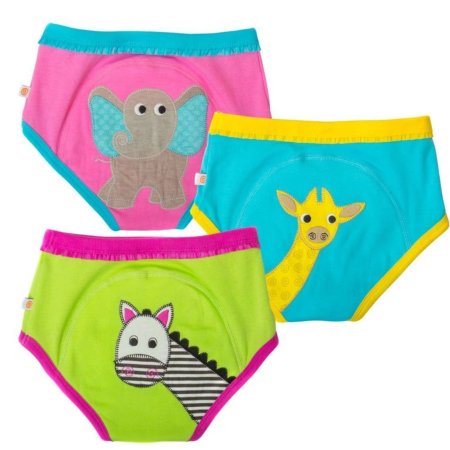 Organic Training Pant Set 3 Piece Girl - Safari Friends