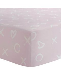 Flannel Crib Sheet Pink XOXO S330-634