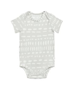 Loulou Lollipop Bodysuit in Tencel - Grey Mudcloth