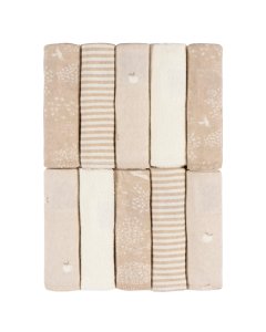 10-Pack Washcloths - Tan