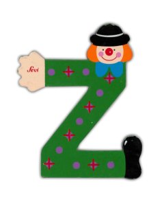 Clown Wooden Letter - Z