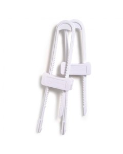 Cabinet Slide Lock 2 Pack - White