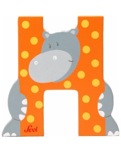 Animal Wooden Letter - H