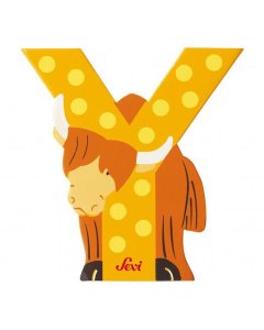 Animal Wooden Letter - Y