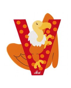 Animal Wooden Letter - V