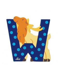 Animal Wooden Letter - W