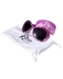 Kids Retro Wrap Around Sunglasses - Pink Diva