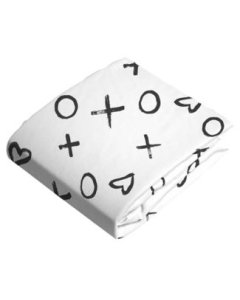 Flannel Cradle N Change Pad Sheet - Xo Black & White