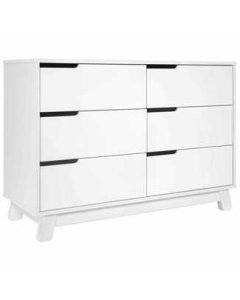 Hudson 6 Drawer Double Dresser - White