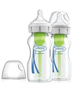 Options Wide Neck Glass Bottle 2 Pack 9oz