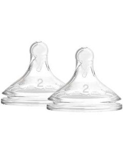 Options+ Wide Neck Level 2 Nipple 2 Pack