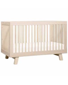 Hudson 3 in 1 Crib with Toddler Rail - Washed Natural
