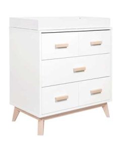 Scoot 3 Drawer Changer Dresser White - Washed Natural