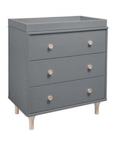 Lolly 3 Drawer Changer Dresser Grey - Washed Natural
