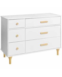 Lolly 6 Drawer Double Dresser - White Natural