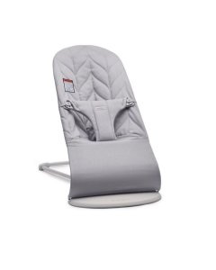 Bouncer Bliss, Light Grey Frame - Petal Quilt Cotton, Light Grey