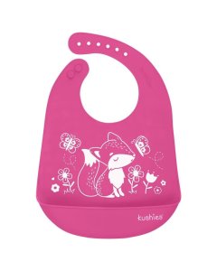 Silicatch Silicone Bib with Pocket Foxy Lady