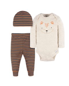 Gerber 3-Piece Bodysuit, Cap + Pant - Adventure Tjskids.com