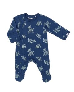 Modal Zipper Footie - Turtles On Marine