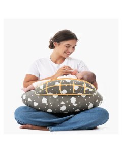 Adjustable Nursing Pillow - Grey Clouds