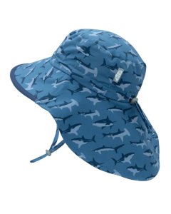 AquaDry Adventure Hat - Shark with Navy Trim