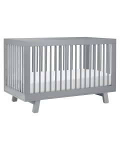 Hudson 3 In 1 Crib With Toddler Rail - Grey